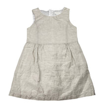 Load image into Gallery viewer, Girls Chloe, cotton lined lightweight metallic dress, small marks front, FUC, size 5, L: 51cm