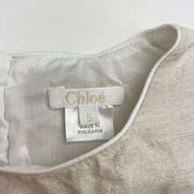 Load image into Gallery viewer, Girls Chloe, cotton lined lightweight metallic dress, small marks front, FUC, size 5, L: 51cm