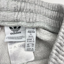 Load image into Gallery viewer, Boys Adidas, fleece lined track pants, elasticated, Inside leg: 28.5cm, FUC, size 2,