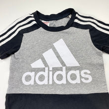 Load image into Gallery viewer, Boys Adidas, grey & black cotton tee / top, FUC, size 3-4,