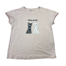 Load image into Gallery viewer, Girls Uniqlo, PAUL & JOE cotton tee / top, cats, FUC, size 5-6,