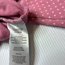 Load image into Gallery viewer, Girls Catherine Malandrino, pink spotted cotton bodysuit / romper, GUC, size 00,