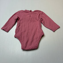 Load image into Gallery viewer, Girls Catherine Malandrino, pink spotted cotton bodysuit / romper, GUC, size 00,