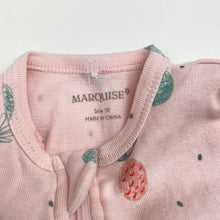 Load image into Gallery viewer, Girls Marquise, cotton zip coverall / romper, pineapples, FUC, size 00,