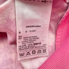 Load image into Gallery viewer, Girls Adidas, zip up track top, butterflies, *stains on cuffs*, FUC, size 3-4,