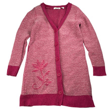 Load image into Gallery viewer, Girls Country Road, 100% lambswool knit long cardigan, L: 60cm, GUC, size 6,
