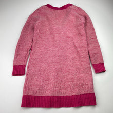Load image into Gallery viewer, Girls Country Road, 100% lambswool knit long cardigan, L: 60cm, GUC, size 6,