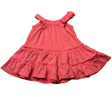 Load image into Gallery viewer, Girls Baby Charlie & Me, pink & white spot summer dress, GUC, size 0, L: 38cm
