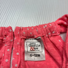 Load image into Gallery viewer, Girls Baby Charlie & Me, pink & white spot summer dress, GUC, size 0, L: 38cm