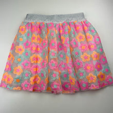 Load image into Gallery viewer, Girls Mango, lined floral tulle & sequin skirt, elasticated, L: 34cm, EUC, size 6,