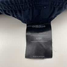 Load image into Gallery viewer, Boys Adidas, navy sports / activewear shorts, elasticated, GUC, size 4-5,