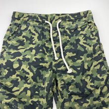 Load image into Gallery viewer, Boys camo print, casual pants, elasticated, waist: 31.5cm across, inside leg: 58cm, GUC, size 10,