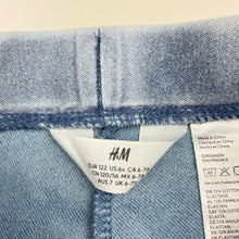 Load image into Gallery viewer, Girls H&M, stretchy lightweight denim pants, elasticared, inside leg: 52cm, GUC, size 7,