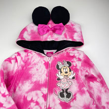 Load image into Gallery viewer, Girls Disney, Minnie Mouse fleece-lined zip hoodie sweater, FUC, size 6,