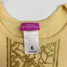 Load image into Gallery viewer, Girls Disney, Princess Belle cotton & tulle party dress / costume, GUC, size 6, L: 60cm