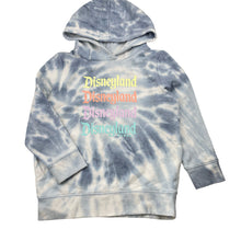 Load image into Gallery viewer, Girls Cotton On, Disneyland tie-dyed, fleece-lined hoodie sweater, FUC, size 5,