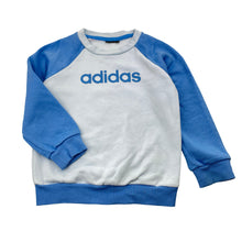 Load image into Gallery viewer, Boys Adidas, fleece-lined sweater / jumper, armpit to armpit 31cm, armpit to cuff: 26.5cm, FUC, size 2-3,