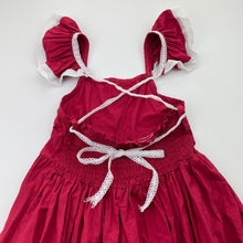 Load image into Gallery viewer, Girls cotton, summer high-low dress, FUC, size 6, L: 59cm at front