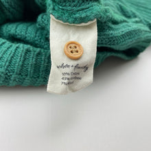 Load image into Gallery viewer, Unisex Wilson + Frenchy, cotton / bamboo / wool knit hooded sweater / cardigan, EUC, size 000,