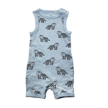 Load image into Gallery viewer, Boys Country Road, organic cotton blend romper, tigers, EUC, size 000,