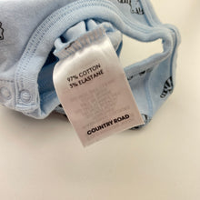 Load image into Gallery viewer, Boys Country Road, organic cotton blend romper, tigers, EUC, size 000,