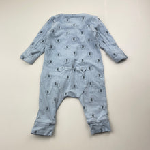 Load image into Gallery viewer, Unisex Seed, stretchy zip romper, elephants, FUC, size 000,