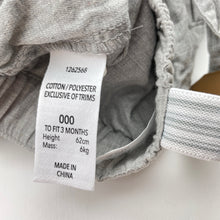 Load image into Gallery viewer, Boys Dymples, lightweight suspender shorts, elasticated, EUC, size 000,