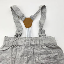 Load image into Gallery viewer, Boys Dymples, lightweight suspender shorts, elasticated, EUC, size 000,