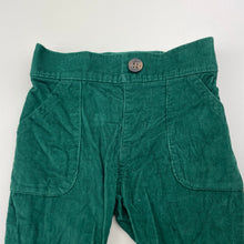 Load image into Gallery viewer, Boys Carter's, green corduroy cotton pants, elasticated, GUC, size 000,