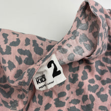 Load image into Gallery viewer, Girls Cotton On, animal print lightweight cotton dress, EUC, size 2, L: 47cm