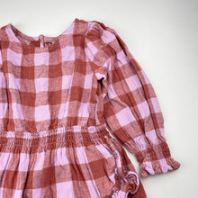 Load image into Gallery viewer, Girls Cotton On, viscose / linen long sleeve dress, EUC, size 3, L: 51cm