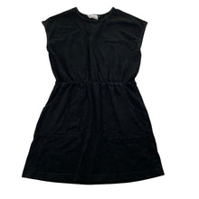Load image into Gallery viewer, Girls Cotton On, black cotton casual dress, FUC, size 5, L: 57cm