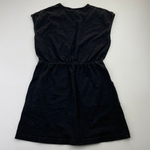 Load image into Gallery viewer, Girls Cotton On, black cotton casual dress, FUC, size 5, L: 57cm