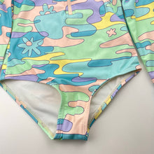 Load image into Gallery viewer, Girls Cotton On, long sleeve swim one-piece, FUC, size 4,