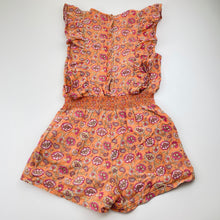 Load image into Gallery viewer, Girls Seed, lined lightweight cotton playsuit (wash fade), FUC, size 8,