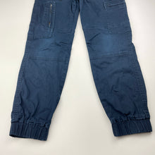 Load image into Gallery viewer, Boys Country Road, navy stretch cotton casual pants, elasticated, inside leg: 54cm, GUC, size 8,