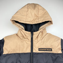 Load image into Gallery viewer, Boys Country Road, fleece-lined puffer jacket / coat (small marks / catches), FUC, size 10,