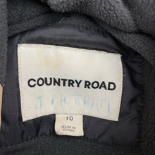 Load image into Gallery viewer, Boys Country Road, fleece-lined puffer jacket / coat (small marks / catches), FUC, size 10,