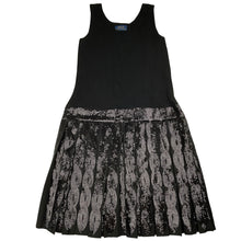 Load image into Gallery viewer, Girls POLO RALPH LAUREN, wool blend knit / box pleat sequin party dress, size S/M, armpit to armpit: 31cm across unstretched, waist: 35cm across, EUC, size 8-10, L: 73cm