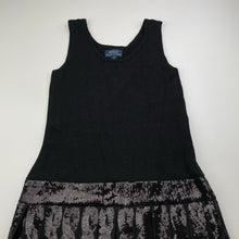Load image into Gallery viewer, Girls POLO RALPH LAUREN, wool blend knit / box pleat sequin party dress, size S/M, armpit to armpit: 31cm across unstretched, waist: 35cm across, EUC, size 8-10, L: 73cm