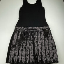 Load image into Gallery viewer, Girls POLO RALPH LAUREN, wool blend knit / box pleat sequin party dress, size S/M, armpit to armpit: 31cm across unstretched, waist: 35cm across, EUC, size 8-10, L: 73cm