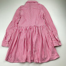 Load image into Gallery viewer, Girls POLO RALPH LAUREN, soft jersey cotton long sleeve shirt dress, EUC, size 7, L: 60cm