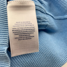 Load image into Gallery viewer, Girls POLO RALPH LAUREN, blue cotton cable knit cardigan (marks on cuffs), FUC, size 7,