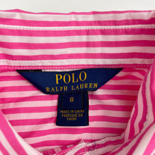 Load image into Gallery viewer, Girls POLO RALPH LAUREN, lightweight cotton shirt dress, EUC, size 8, L: 64cm