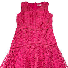 Load image into Gallery viewer, Girls REVIEW, lined pink lace party / formal dress, EUC, size 12, L: 77cm