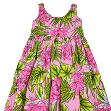 Load image into Gallery viewer, Girls floral, lightweight summer dress, no labels, armpit-armpit: 32.5cm, EUC, size 7-8, L: 80cm