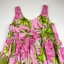 Load image into Gallery viewer, Girls floral, lightweight summer dress, no labels, armpit-armpit: 32.5cm, EUC, size 7-8, L: 80cm