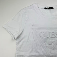 Load image into Gallery viewer, Girls GUESS, white cotton tee / top, size XS, armpit-armpit 37.5cm, EUC, size 12,