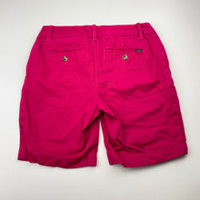 Load image into Gallery viewer, Unisex POLO RALPH LAUREN, pink stretch cotton shorts, waist: 29.5cm across, EUC, size 8,