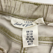 Load image into Gallery viewer, Girls H&M, lightweight metallic gold pants, elasticated, inside leg: 52cm, GUC, size 8,